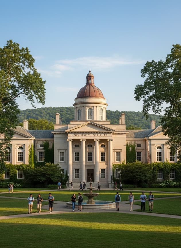 University institute building for career planning